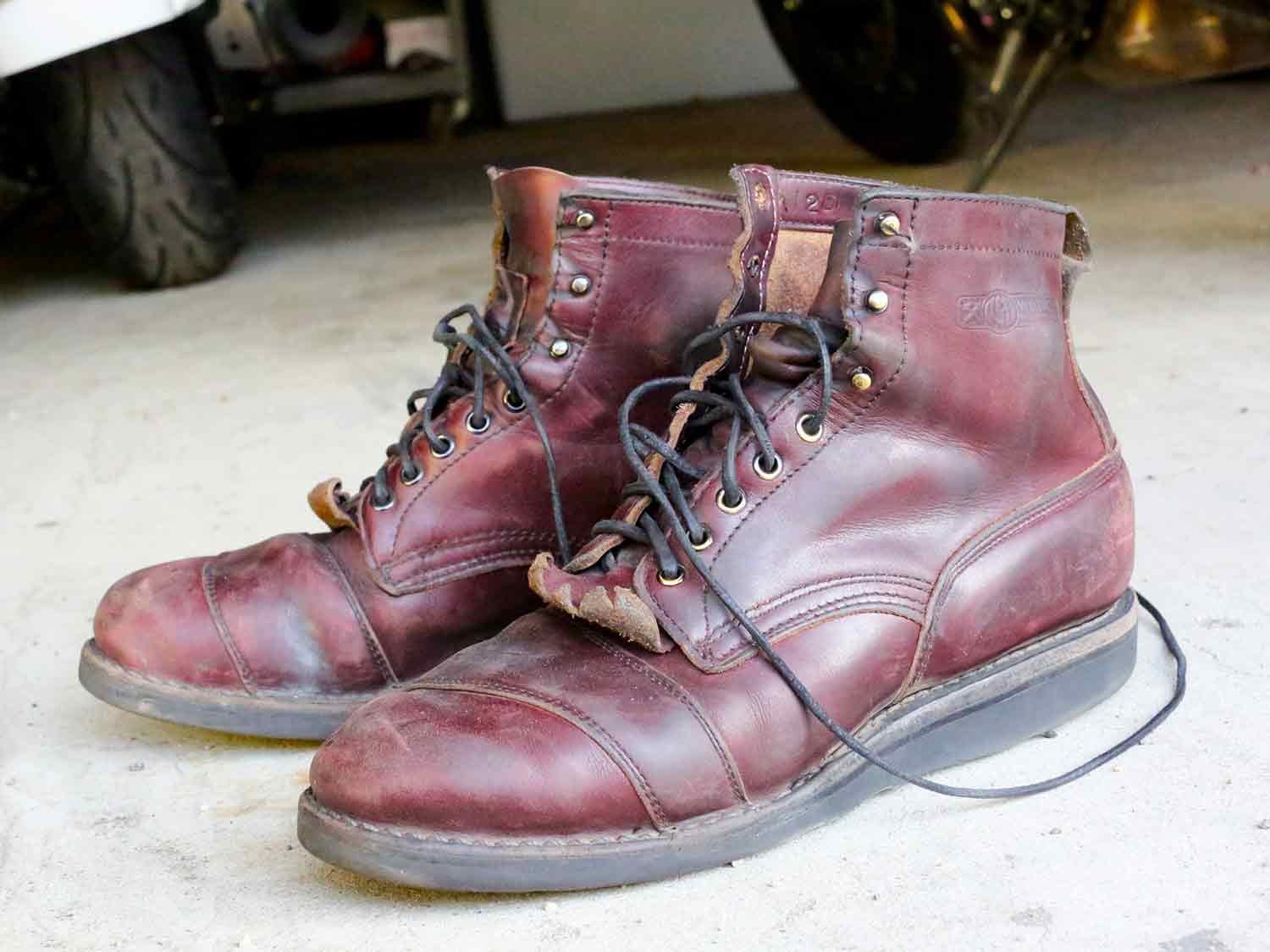 After a couple months of hard daily use, the Foreman Boots have broken in nicely and wear like a second, much more protective, skin. A quick coat of polish and some buffing will have them looking good as new and feeling just as nice as ever.