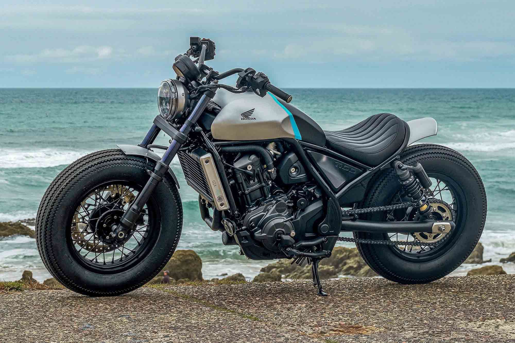 FCR delivered this bobber-styled interpretation as well, also based on the Rebel 1100. Fittingly, it’s called The Bobber.