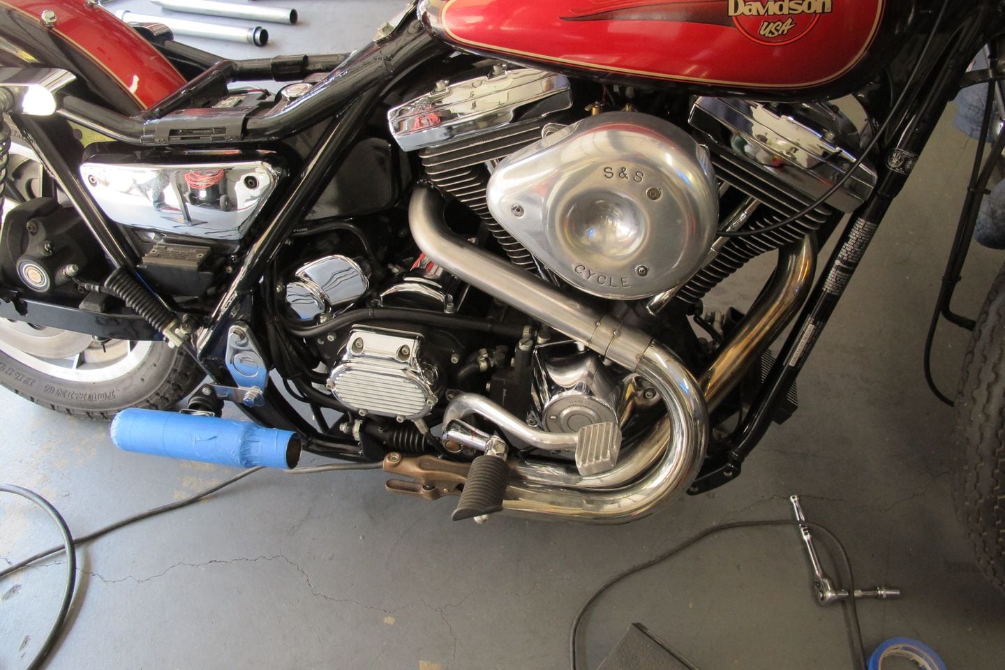 Custom made motorcycle deals exhaust