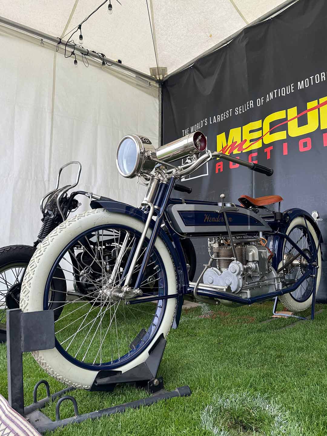 This beautiful Henderson Four-cylinder was rolled in by Mecum Auctions to display at its tent.