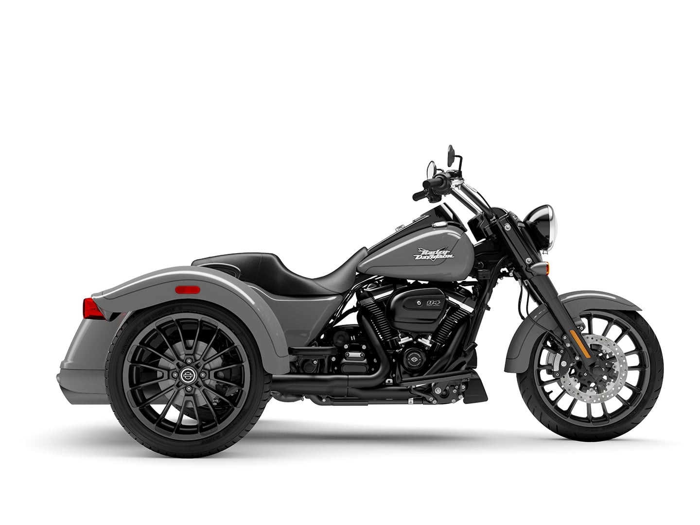 The Freewheeler is the stripped-back cruiser of the Harley-Davidson trike family.