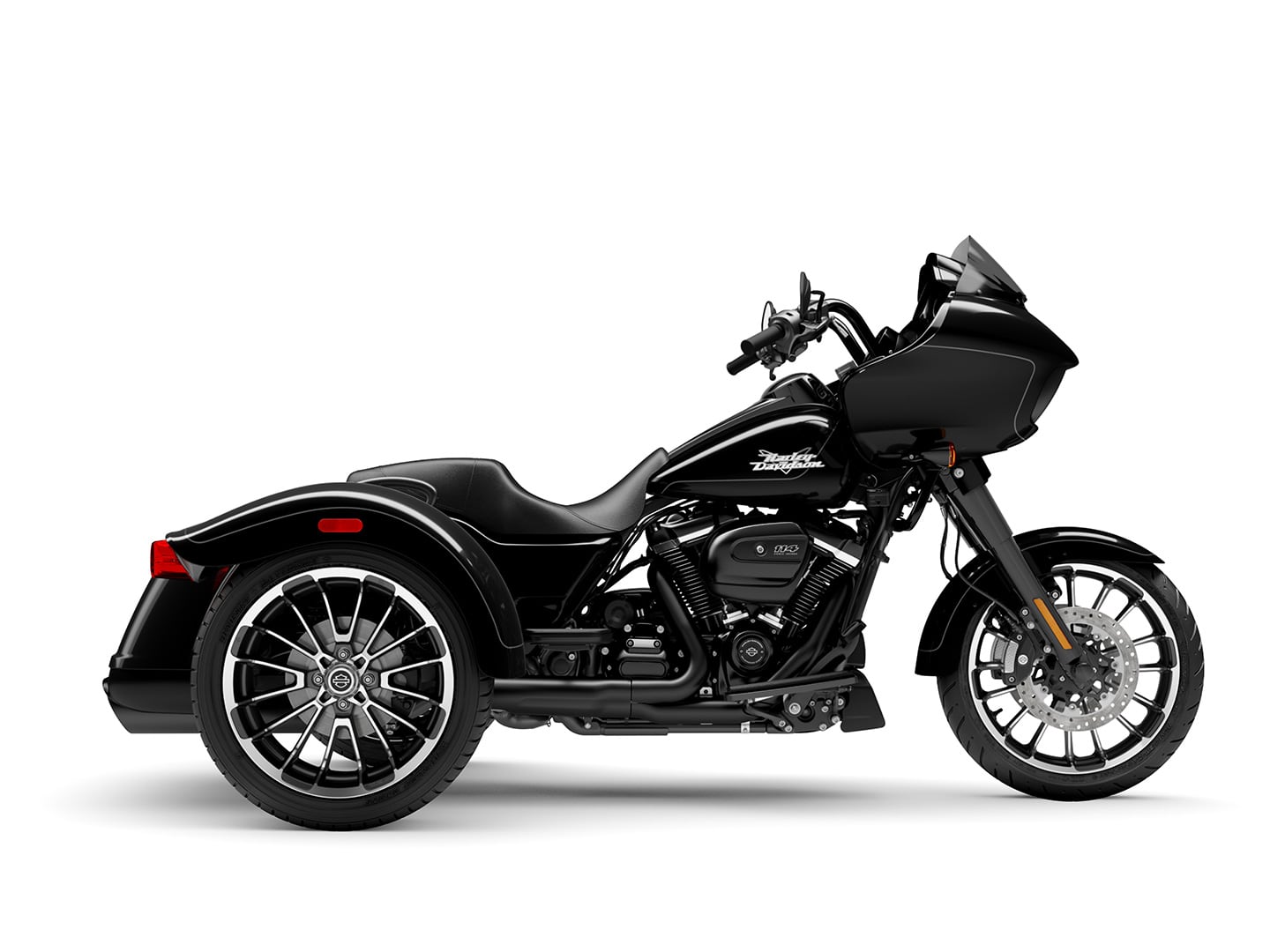 The Road Glide 3 in Vivid Black ($750 extra).