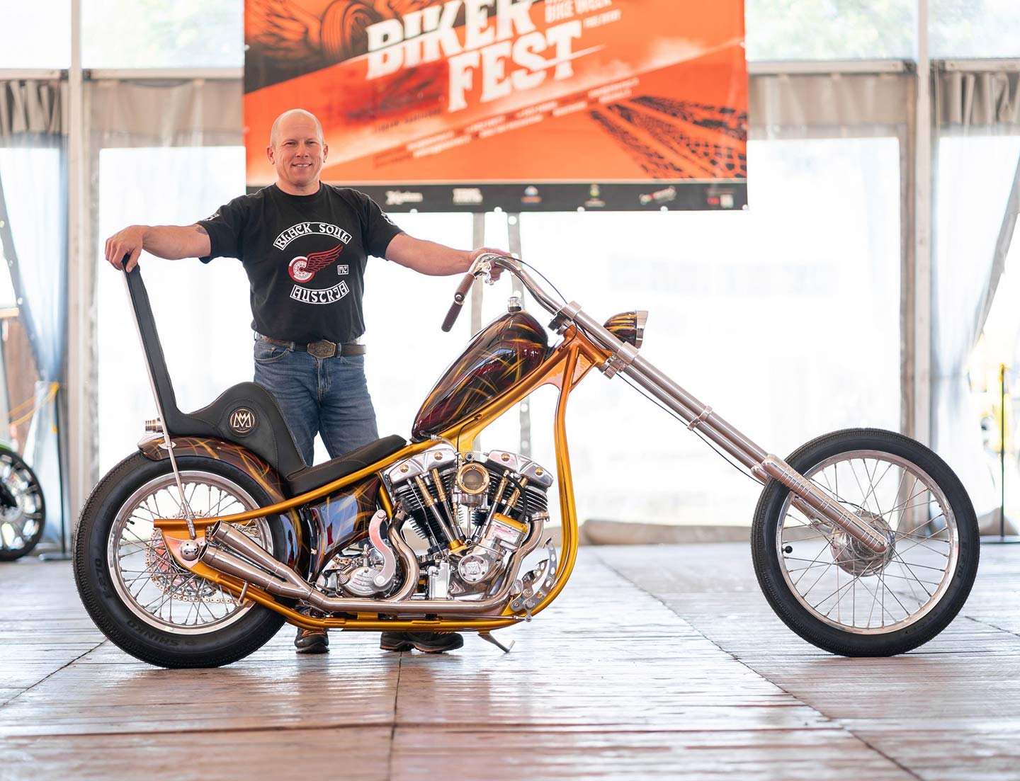 For the finals of the AMD-sponsored event, the international judging panel selected this Harley-Davidson FX chopper built by Austria’s Mayerl Motorcycles as No. 1.