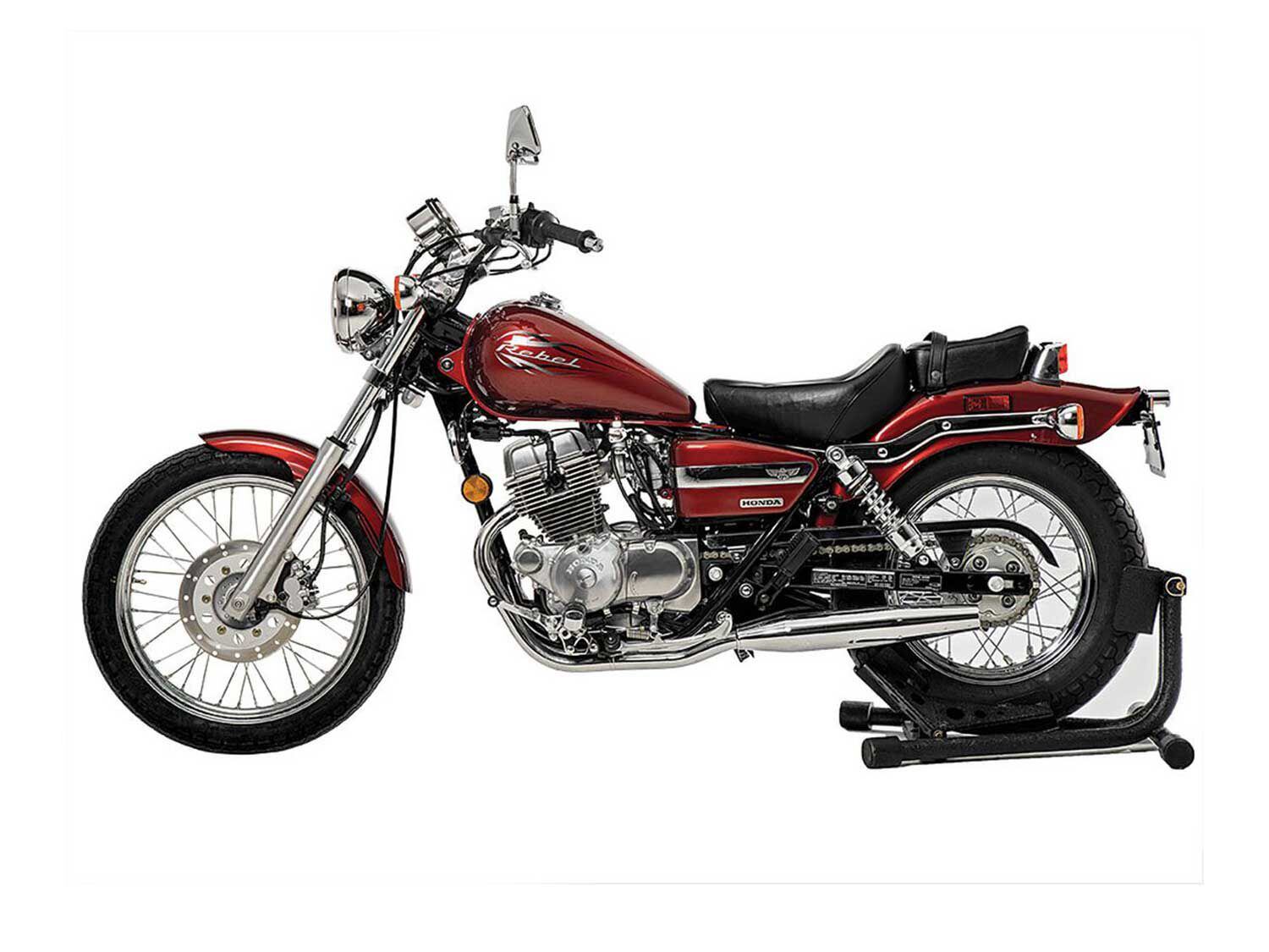 The original 234cc Rebel was a familiar sight at many motorcycle training courses.